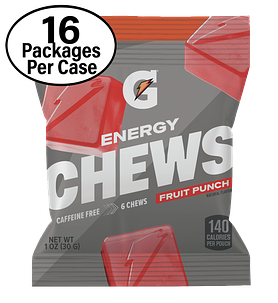 Gatorade Energy Chews Fruit Punch (16 Packages Per Case)