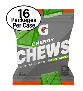Gatorade Energy Chews Green Apple (16 Packages Per Case)