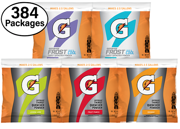 Gatorade Powder 2.5 Gallon Bulk (384 Packages)