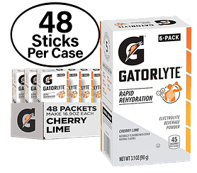 Gatorlyte Cherry Lime Powder 16.9 oz. Sticks (48 Sticks Per Case)