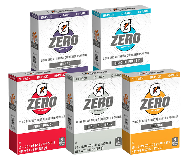 Bulk Gatorade Zero Powder Sticks