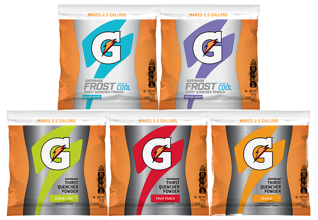 Bulk Gatorade Powder 2.5 Gallon Pouches